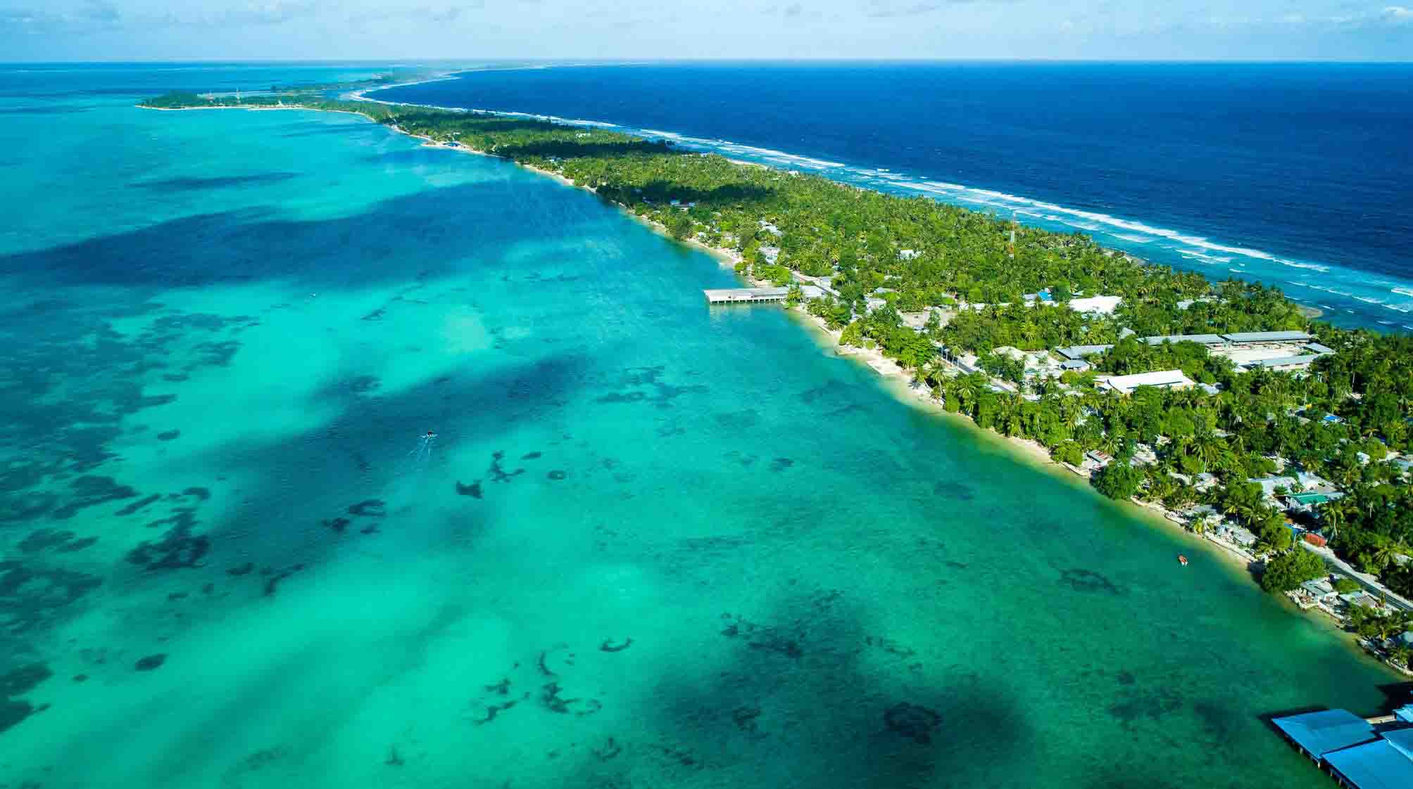 Los habitantes de la isla de Kiritimati, en la nación insular de Kiribati, situada en el Pacífico Sur, fueron los primeros en recibir el nuevo año 2023. Foto: Internet