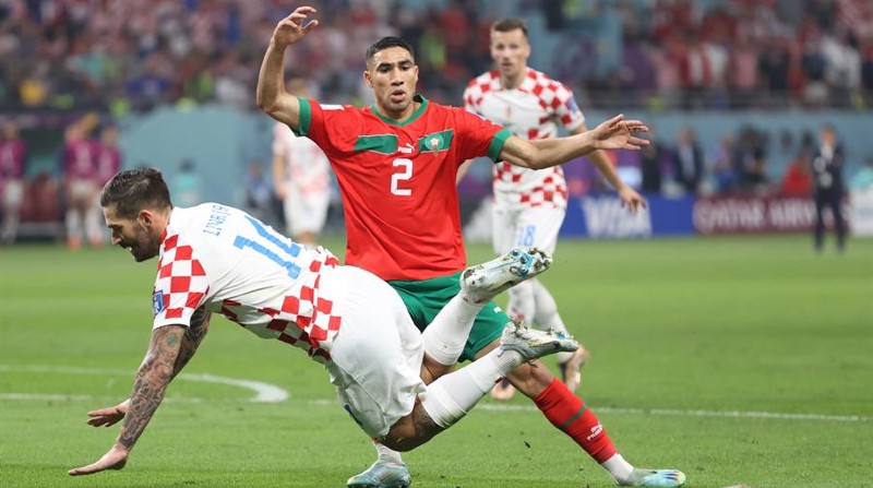 El tercer lugar en el Mundial de Qatar 2022 se lo llevó Croacia tras ganarle a Marruecos. Foto: EFE