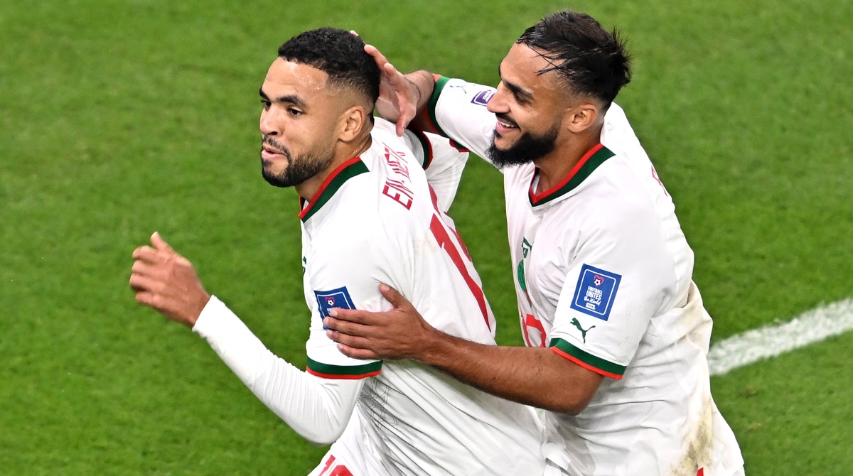 Marruecos, por segunda vez en su historia, se mete en octavos de final y ya espera rival en el Grupo E: España, Alemania, Costa Rica o Japón. Foto: EFE