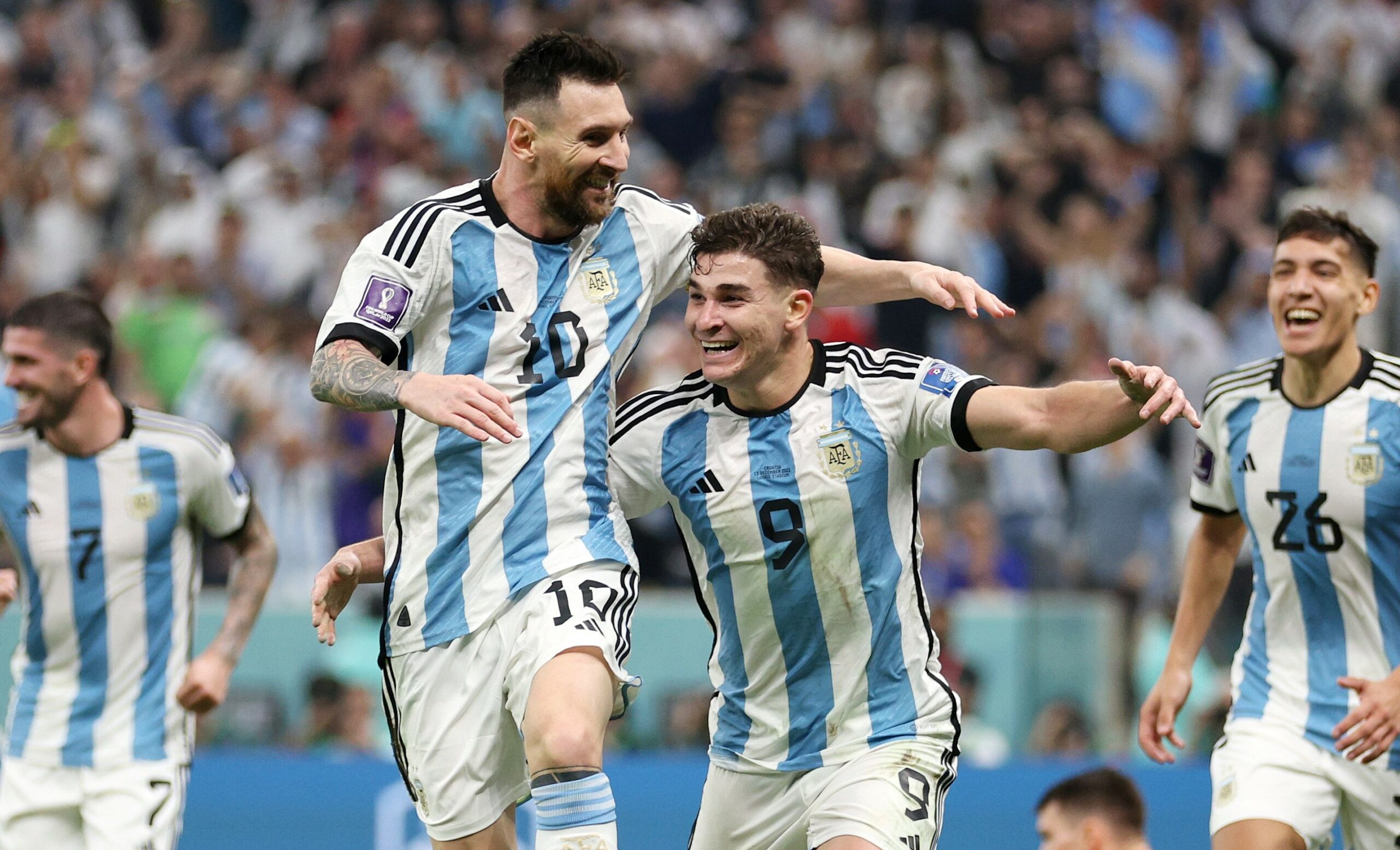 Lionel Messi y Julián Álvarez anotaron goles ante Croacia en la semifinal del Mundial Qatar 2022. Foto: Twitter Copa Mundial de la FIFA.