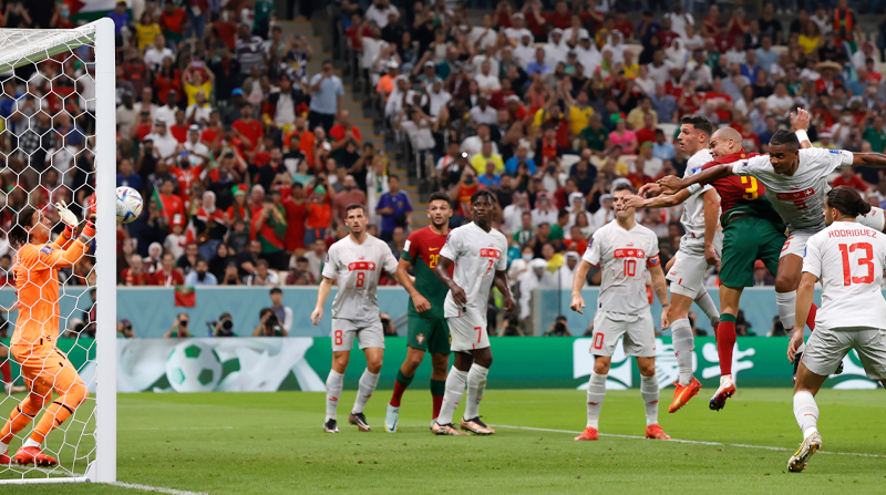 Portugal goleó a Suiza en su partido de octavos de final del Mundial de Qatar 2022. Foto: EFE