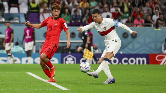 La selección de Corea del Sur derrotó a la Portugal de Cristiano Ronaldo y se clasfició a los octavos de final. Foto: EFE.