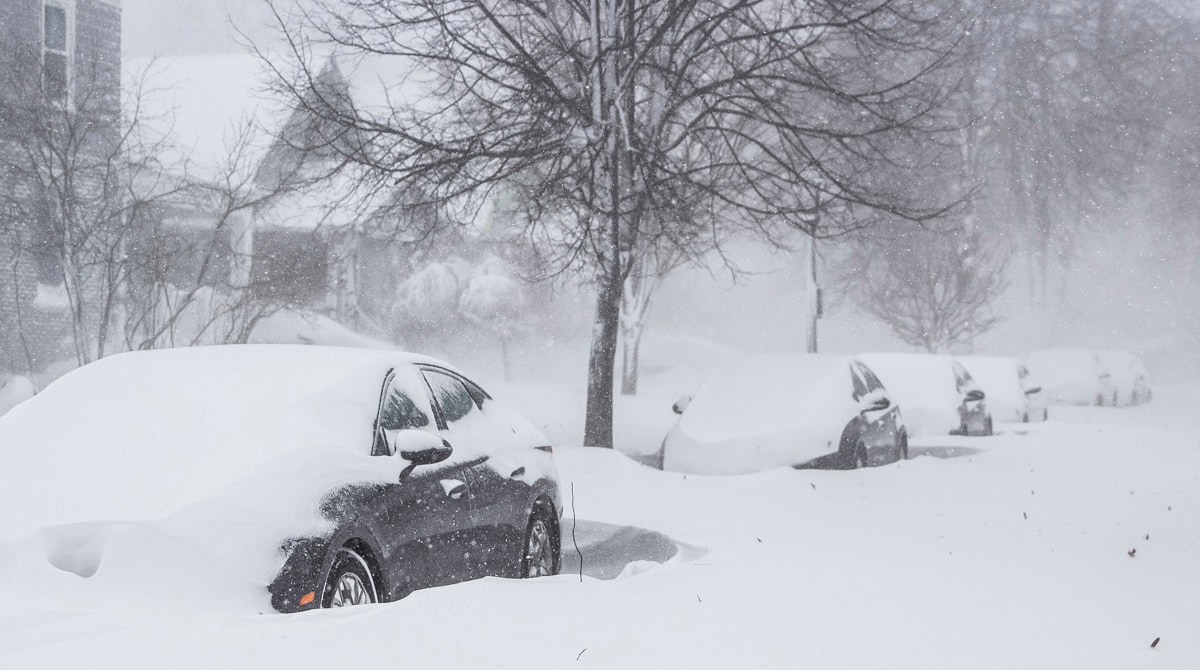 Vista del impacto de una tormenta invernal en Buffalo, Nueva York, el 24 de diciembre de 2022. Foto: EFE
