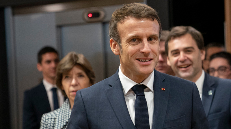 Macron prometió a Ucrania que Francia y Europa estarían a su lado también en 2023. Foto: Twitter @EmmanuelMacron
