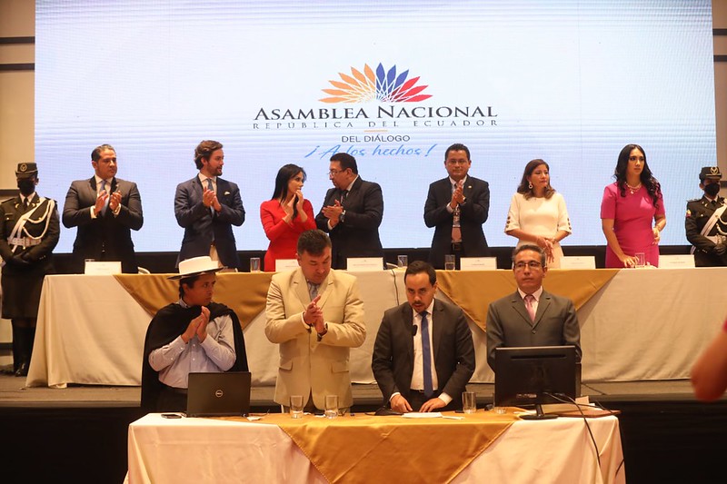 El 25 de julio del 2022 la Asamblea sesionó en Guayaquil y entregó distintas condecoraciones. Foto: Asamblea