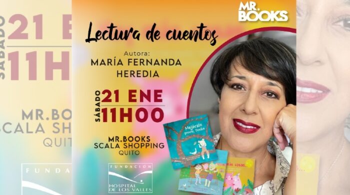 La escritora María Fernanda Heredia realizará la sesión de lectura. Foto: Cortesía