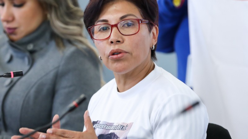 Elizabeth Otavalo considera que el audio que dejó su hija, María Belén Bernal, fue manipulado. Foto: Flickr Asamblea Nacional