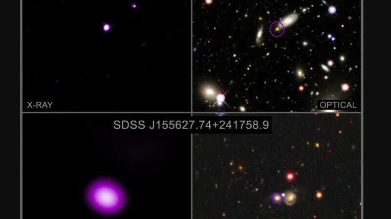 Un estudio ha revelado cientos de agujeros negros no identificados previamente utilizando datos del Catálogo de Fuentes Chandra y del Sloan Digitized Sky Survey. Foto: EFE.