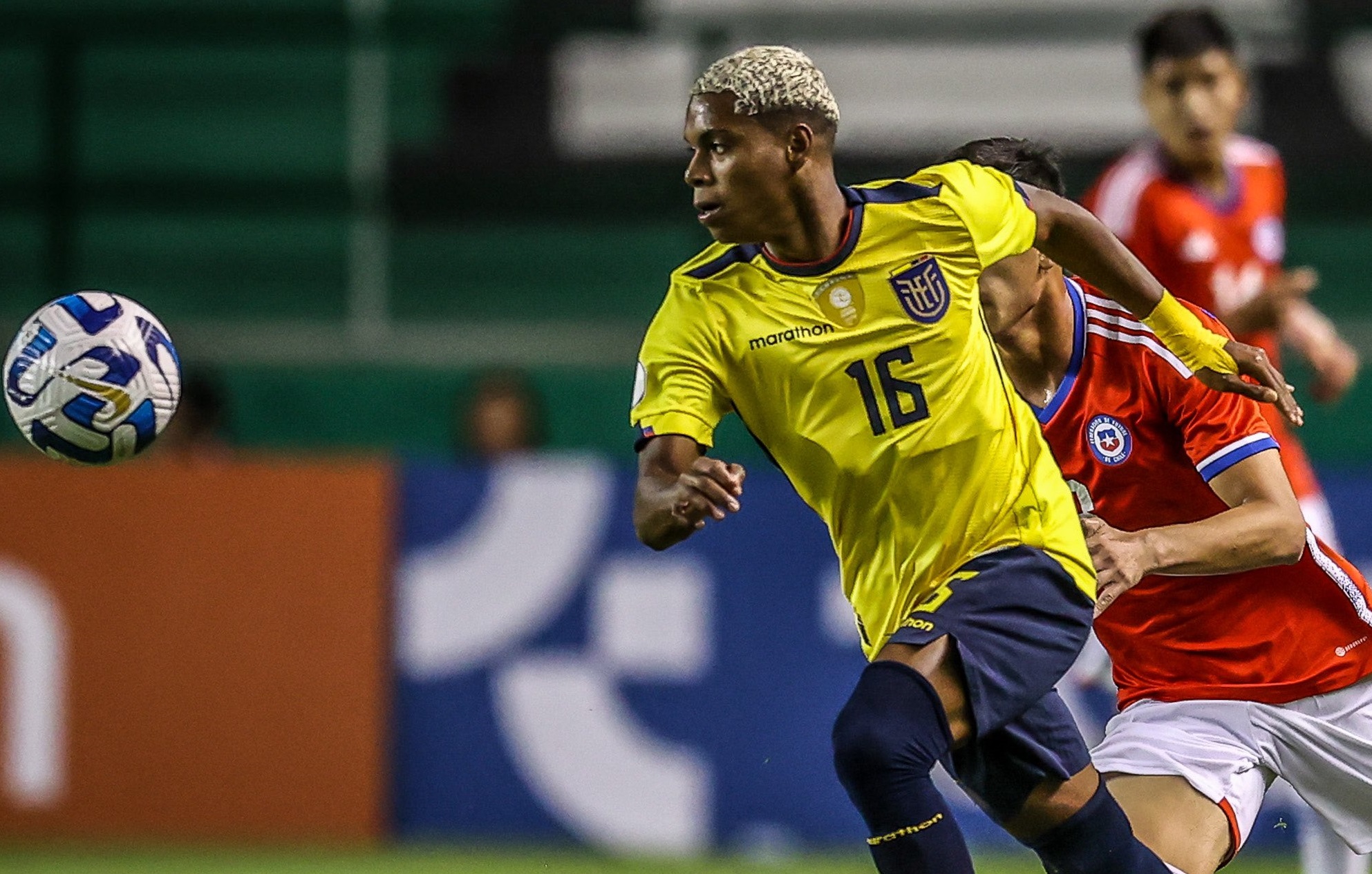 La selección de Ecuador debutó en el Sudamericano Sub 20, ante Chile. Foto: Twitter FEF