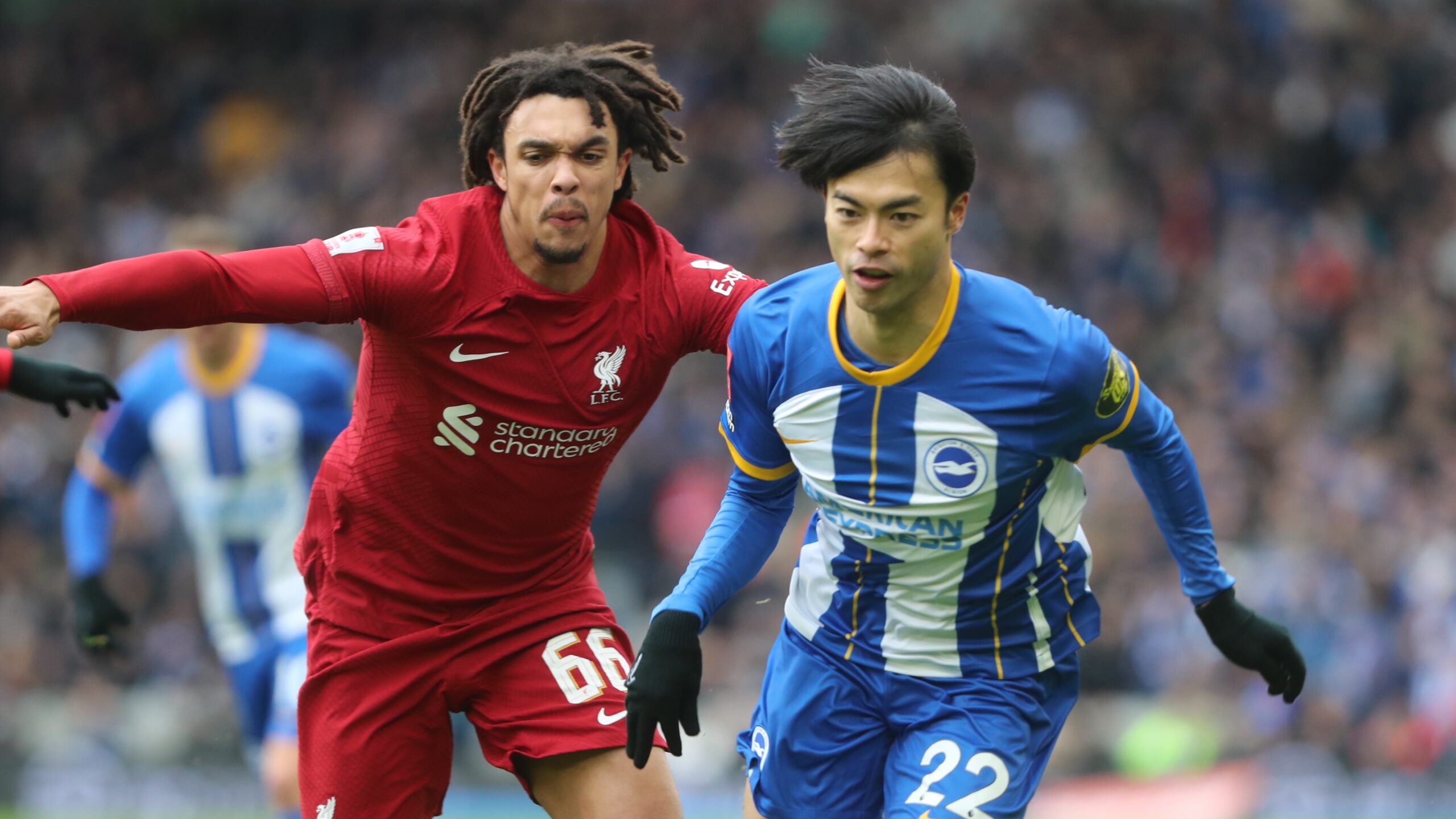 Mitoma anotó el gol con el Brighton eliminó a Liverpool de la FA Cup. Foto: Twitter Brighton