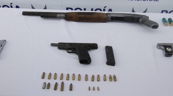 Las armas decomisadas se encuentran en las bodegas de la Policía Judicial. Foto: Policía Nacional