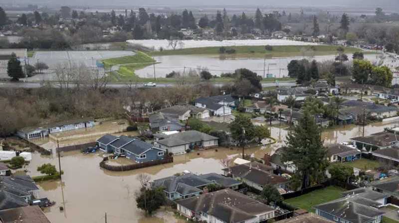 California fue declarado como estado de desastre mayor por las fuertes lluvias. Foto: Internet