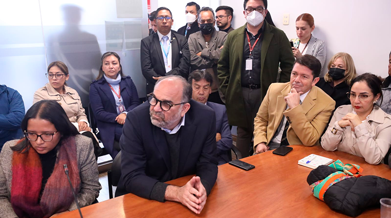 En la foto el secretario de la Administración, Iván Correa y el el ministro de Gobierno, Francisco Jiménez. Foto: Cortesía