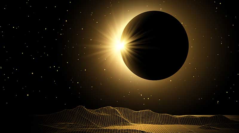 Imagen referencial. En abril de 2023 se prevé ocurra un eclipse híbrido. Foto: Freepik