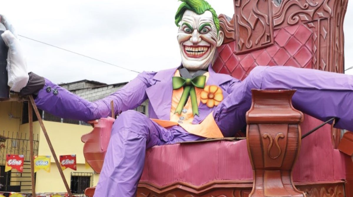 El monigote de 'Joker' se adjudicó el primer lugar en la categoría Gigantes. Foto: Cortesía