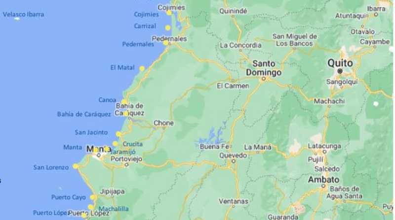 Las 41 playas del Ecuador se mantienen en alerta amarilla. Foto: Cortesía