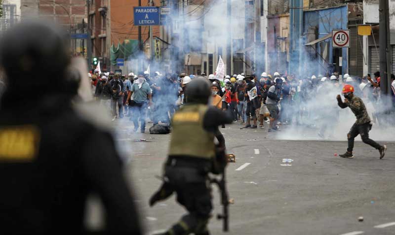 El sábado 28 de enero del 2023 se registró una nueva jornada de protestas antigubernamentales en Lima. Foto: EFE