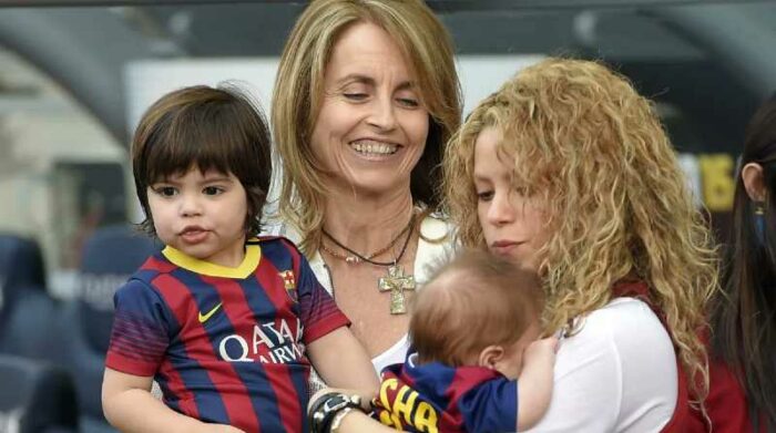Shakira junto a su entonces suegra y sus dos hijos. Foto: Archivo Internet