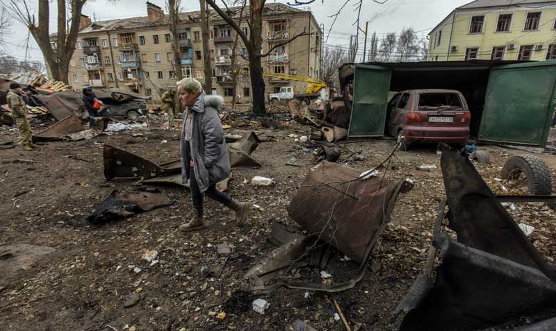 El Ejército ruso lanzó un ataque con misiles contra la localidad de Kostiantinivka, en la región de Donetsk. Foto: EFE