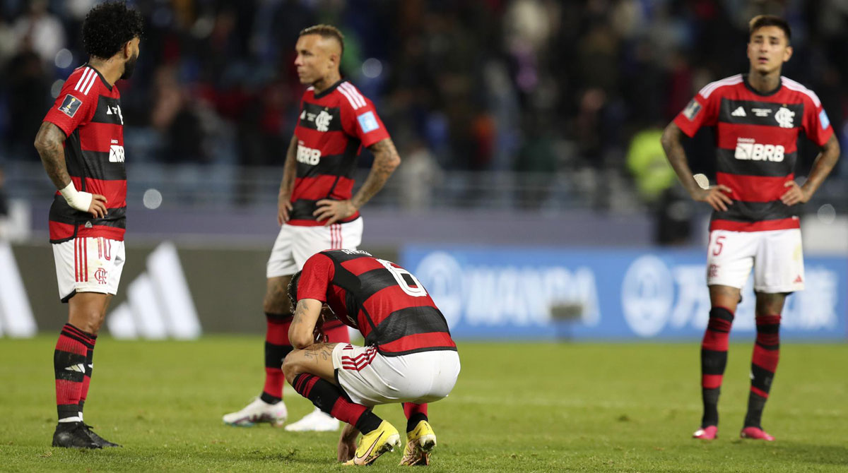 Jugadores del Flamengo que perdieron en el Mundial de Clubes el 7 de febrero del 2023. Foto: EFE