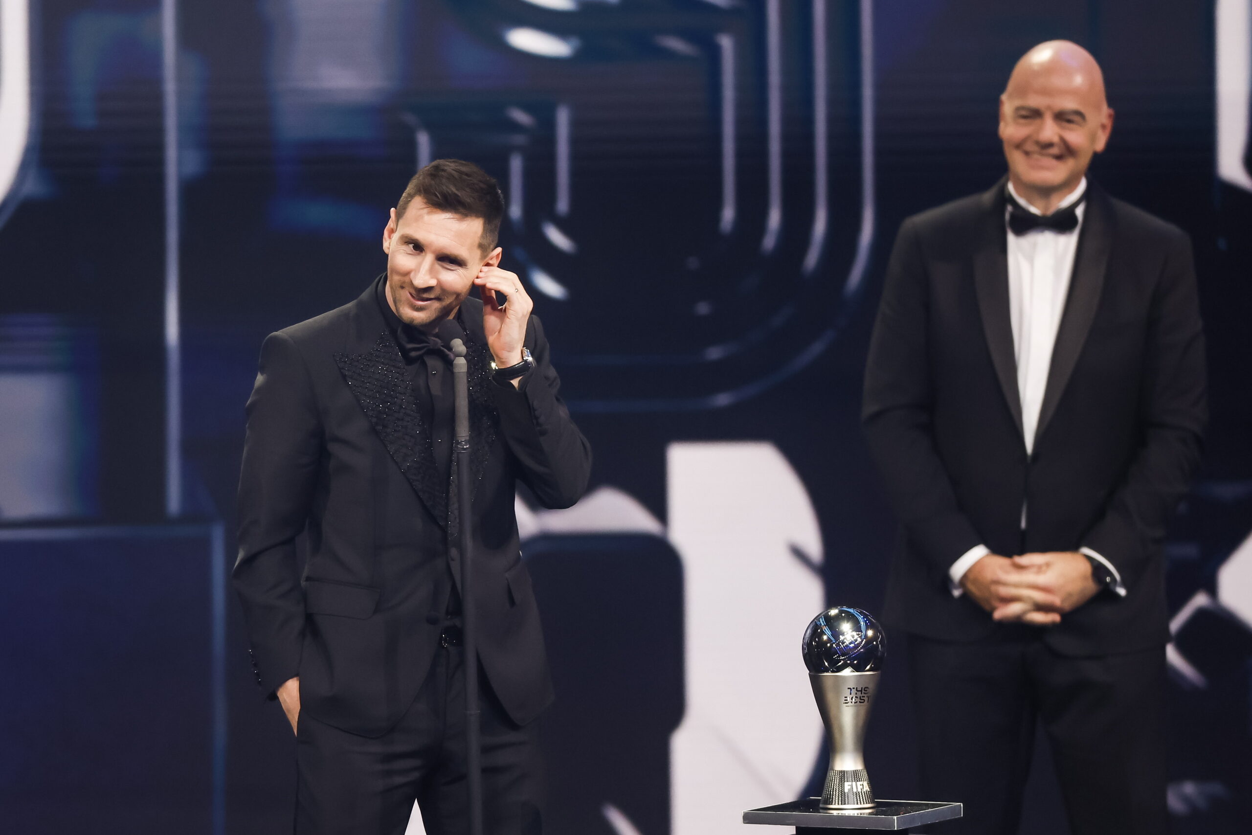 Lionel Messi ganó el premio The Best como el mejor jugador del mundo. Foto: EFE