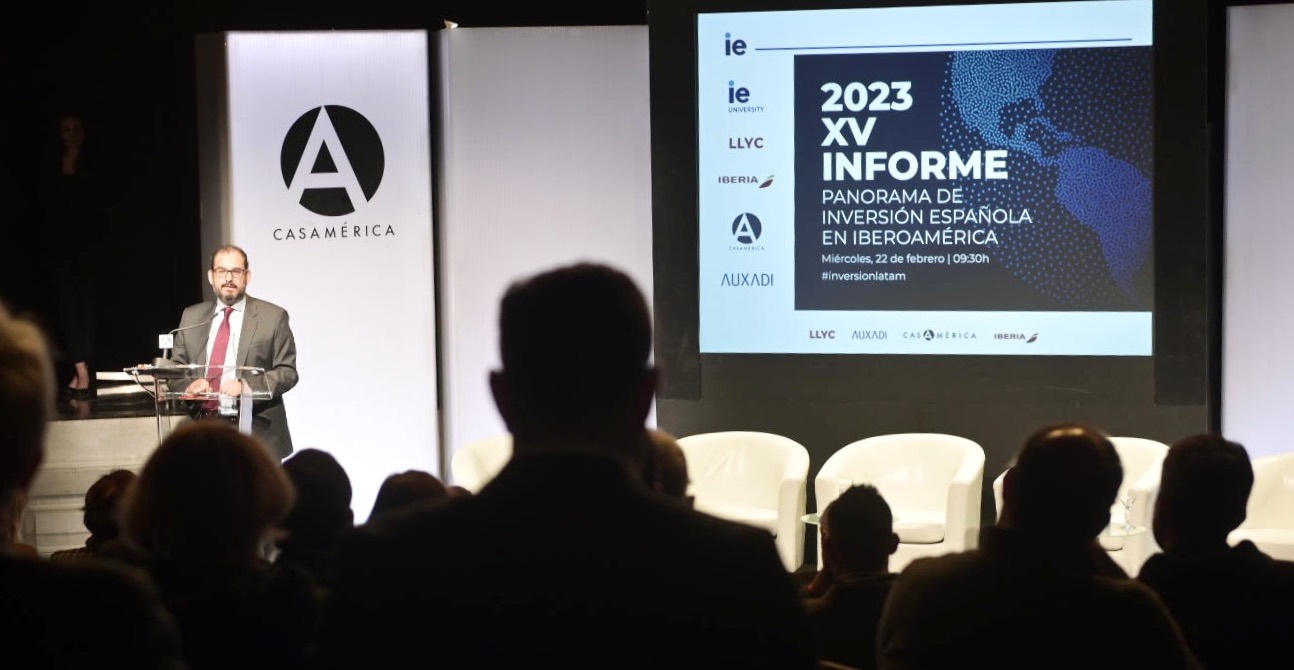Víctor Salamanca, CEO de Auxadi, participó en la presentación del informe en Madrid. Foto: Cortesía IE University.
