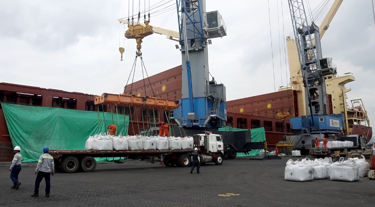 Un récord de las exportaciones de cobre y oro ecuatorianas del 2022. Las exportaciones de cobre y su concentrado salen por Puerto Bolívar de Machala. Foto: Cortesía / Ministerio de Energía y Minas