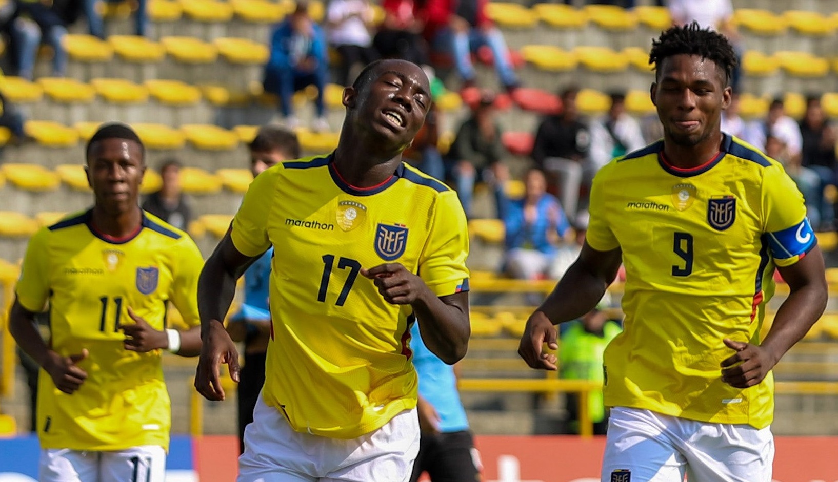 Yaimar Medina anotó el gol de Ecuador ante Uruguay, en el Sudamericano Sub-20. Foto: FEF