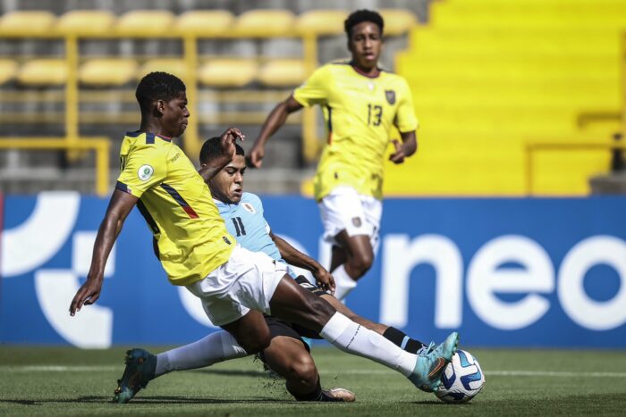 Ecuador perdió ante Uruguay en el Sudamericano Sub-20. Foto: FEF