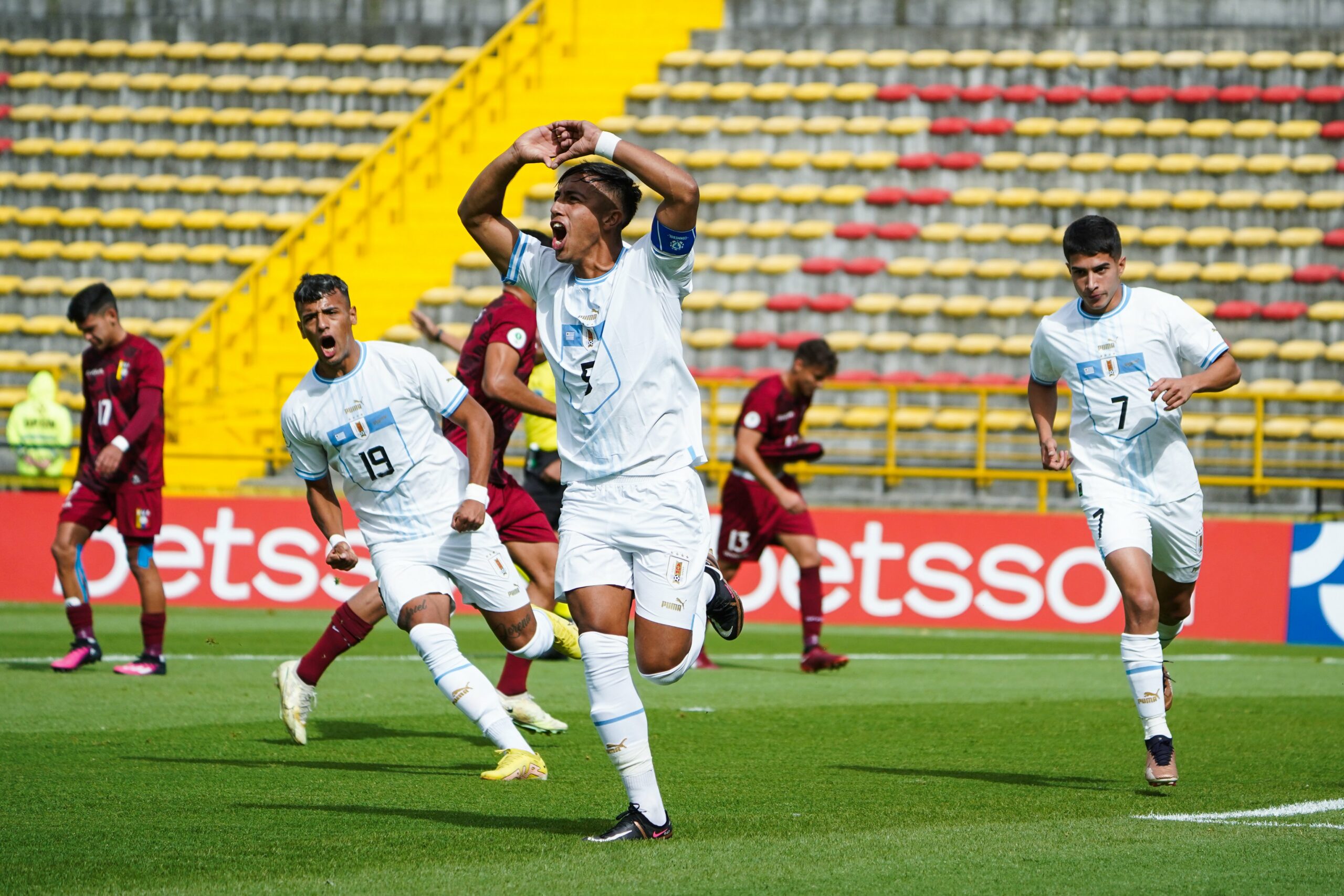 Uruguay derrotó a Venezuela en el Sudamericano Sub-20. Foto: Conmebol