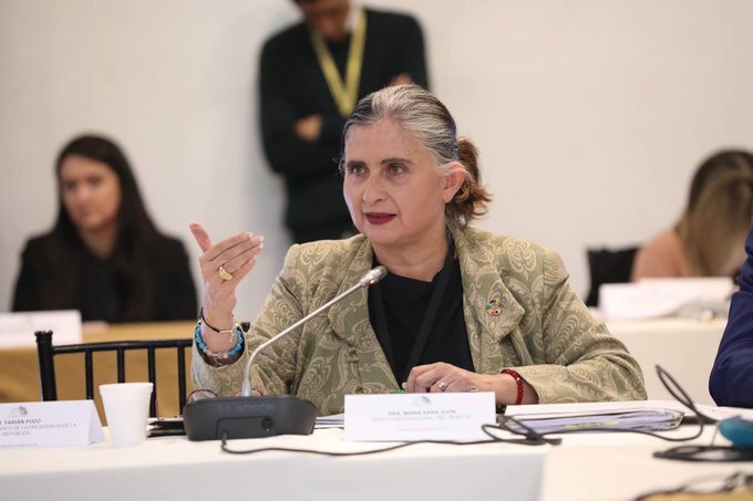 María Jijón, directora del Sercop, en su comparecencia a la comisión del caso Encuentro. Foto: Asamblea