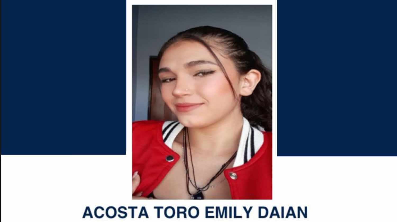 Emily Acosta Toro fue reportada como desaparecida desde el 15 de febrero de 2023. Foto: Twitter