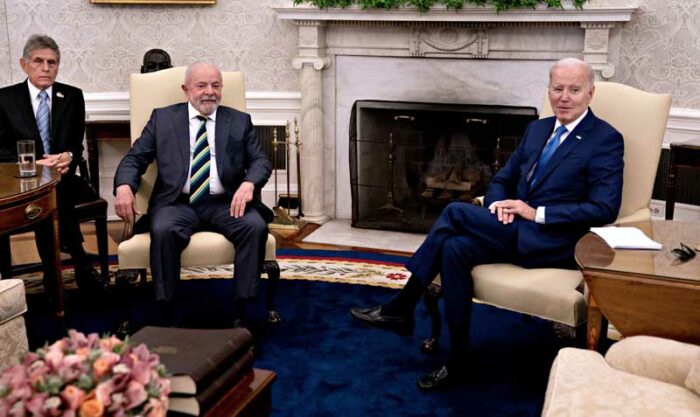 Biden y Lula se reunieron en el Despacho Oval de la Casa Blanca. Foto: EFE