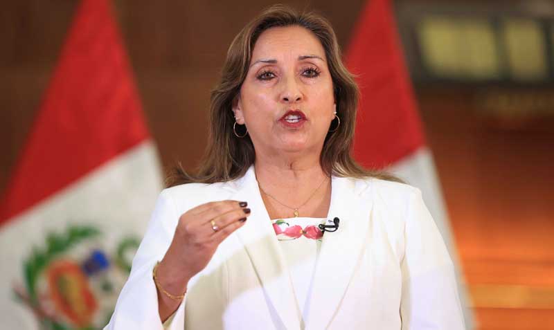 La presidenta Dina Boluarte rechazó "enérgicamente" las declaraciones de López Obrador "sobre asuntos internos de Perú. Foto: EFE / Presidencia de Perú