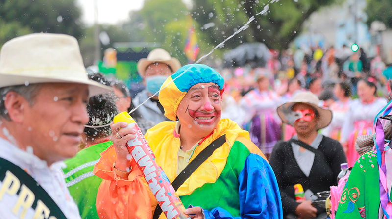 Las actividades por Carnaval ya empezaron en el sur de Quito este 18 de febrero. Foto: Julio Estrella / EL COMERCIO