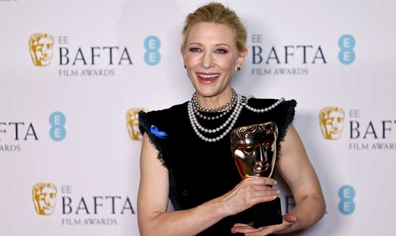 Cate Blanchett ganó el Bafta a mejor actriz protagonista por su interpretación en la película 'Tár'. Foto: EFE