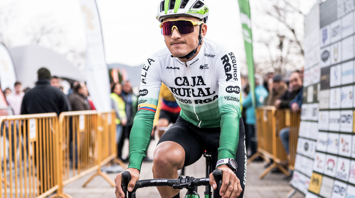 Jefferson Cepeda, del Caja Rural -RGA fue décimo en la etapa 1 de la Vuelta a Andalucía 2023. Foto: @CajaRural_RGA