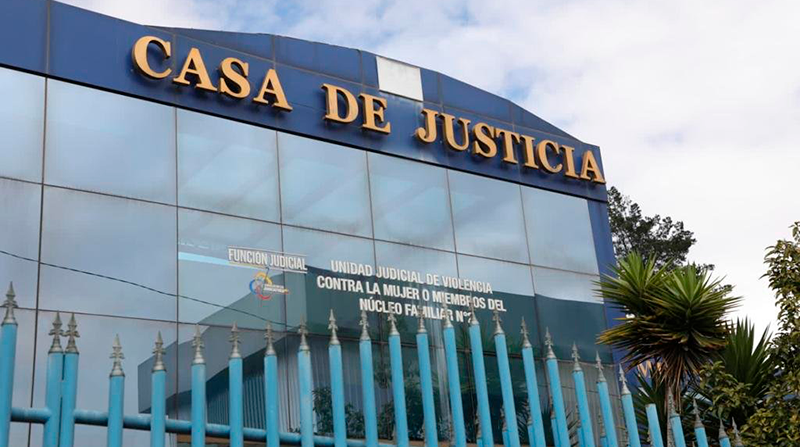 La audiencia de control de acusación contra Germán Cáceres se desarrolla en la Casa de Justicia de Carcelén, norte de Quito. Foto: Fiscalía