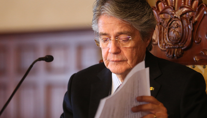 El presidente Guillermo Lasso enfrenta un posible escenario de movilizaciones en medio de una crisis tras los resultados de la Consulta Popular.. Foto: Flickr