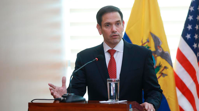El senador Marco Rubio anticipó que su visita a Ecuador será "positiva". Foto: Cancillería