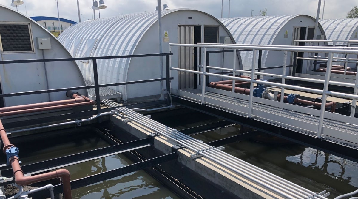 La planta de tratamiento de aguas residuales de Quiport procesa 12 litros por segundo. Foto Patricio Terán / EL COMERCIO