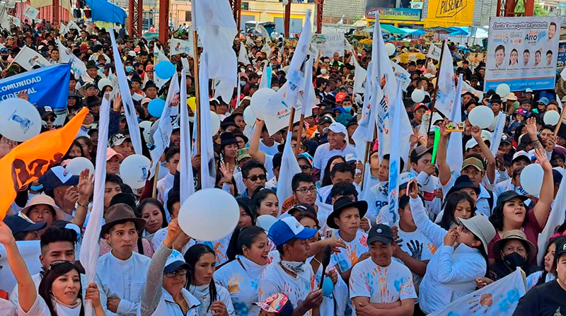 José Arroyo realizó su campaña en todos las parroquias y sectores indígenas del cantón Pujilí. Logró un respaldo importante de la población que voto por él. Foto: Cortesía