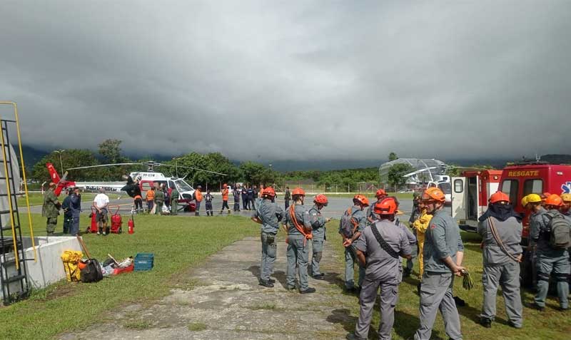Policías, militares y bomberos de Sao Paulo brindan apoyo en tareas de rescate. Foto: Twitter Gobierno de Salo Paulo