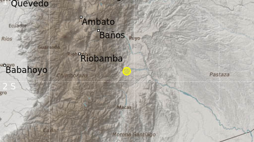 El sismo tuvo epicentro a 43,72 kilómetros de Puyo. Foto: Twitter