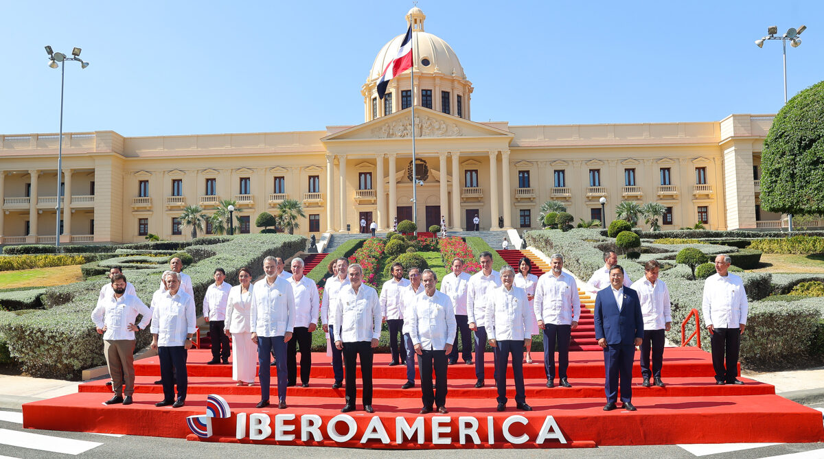 Foto de este sábado, 25 de marzo de 2023, de los presidentes y mandatarios asistentes a la XXVIII Cumbre Iberoamericana, en Santo Domingo (República Dominicana). Foto: EFE/Ministerio de Relaciones Exteriores de República Dominicana