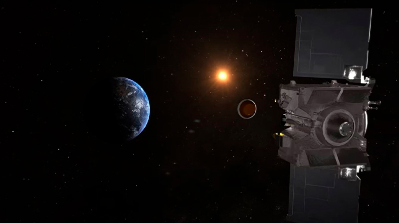 La Nave Osiris-REx envía la cápsula con muestras del asteroide Bennu rumbo a la Tierra. Foto: NASA