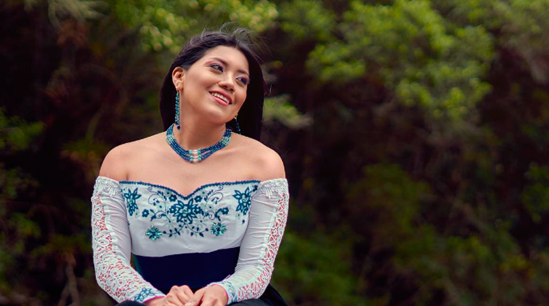 Meliza Yumisaca se hizo conocida durante el paro del movimiento indígena en 2022. Foto: Instagram @meliza_yumisaca