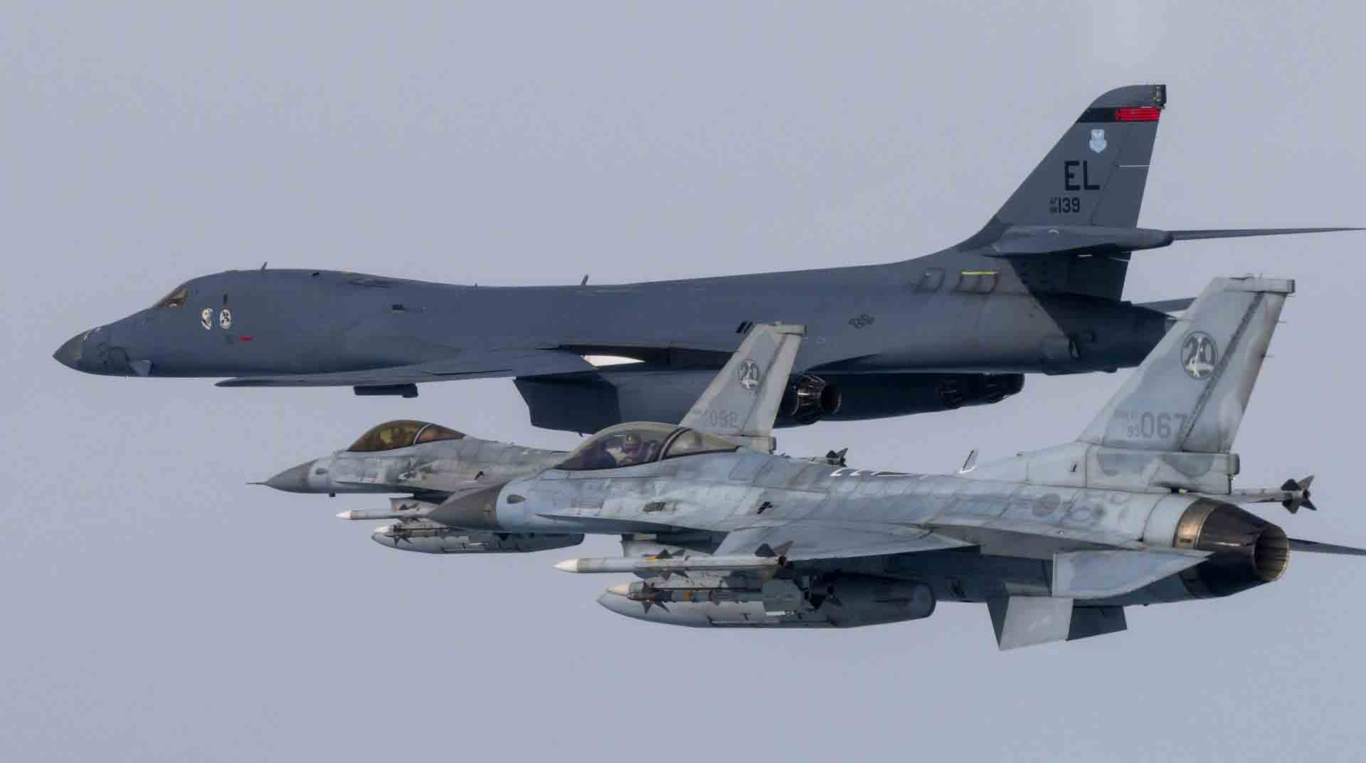 Seúl y Washington despliegan un bombardero estratégico B-1 en vísperas de unos grandes ejercicios militares. Foto: EFE