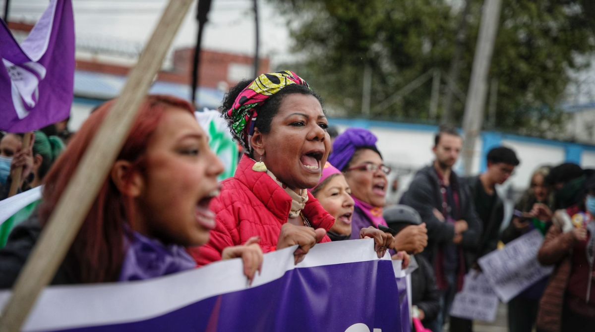 Mujeres salieron a las calles para movilizarse en favor de sus derechos. Foto: Carlos Noriega / El Comercio