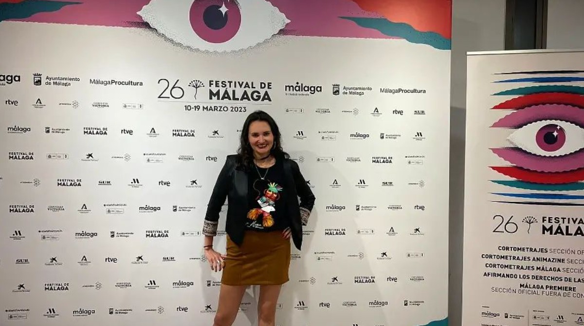 La ecuatoriana Carla Larrea en el Festival de Cine de Málaga. Foto: Instagram de Carla Larrea